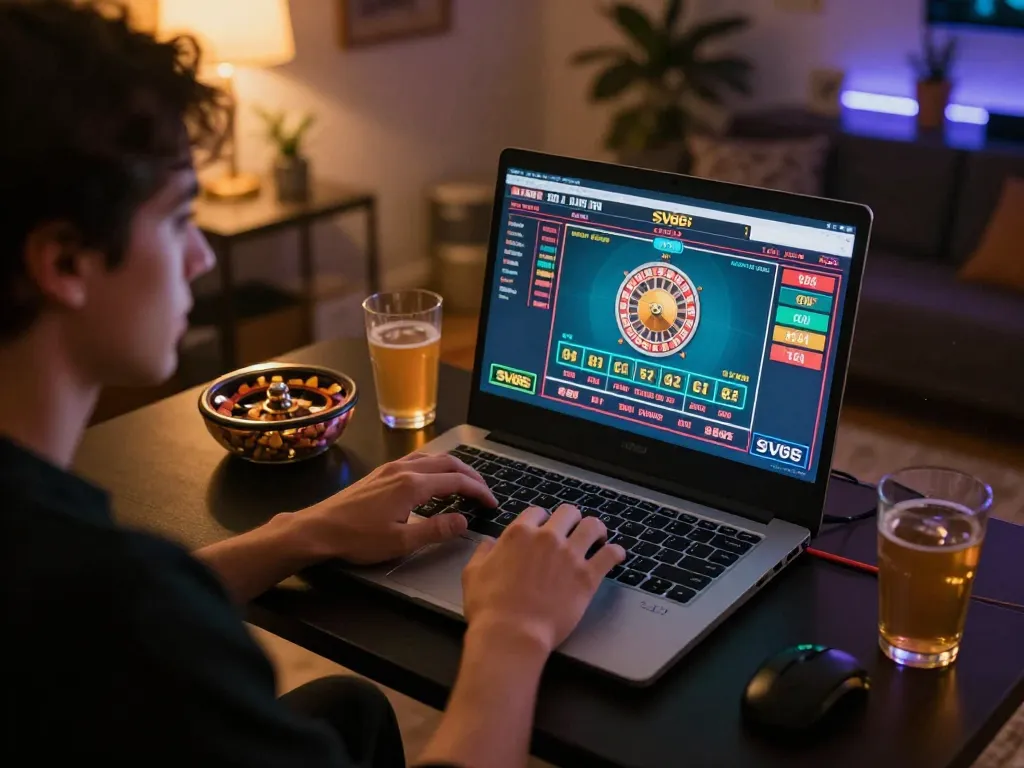 SV66 player enjoying live dealer games at home with engaging gameplay experience