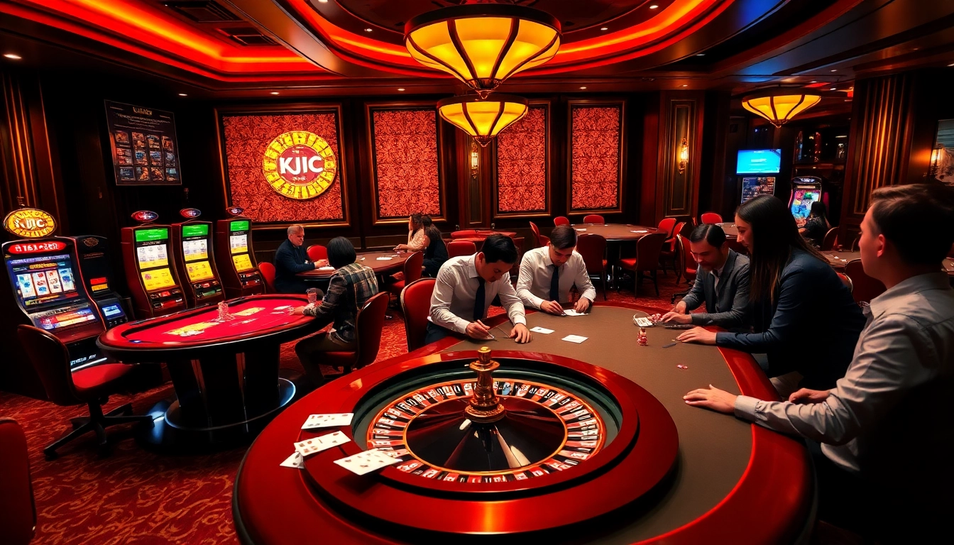 Experience the excitement of gambling at RR88 KJC with vibrant casino visuals and action-packed gameplay.