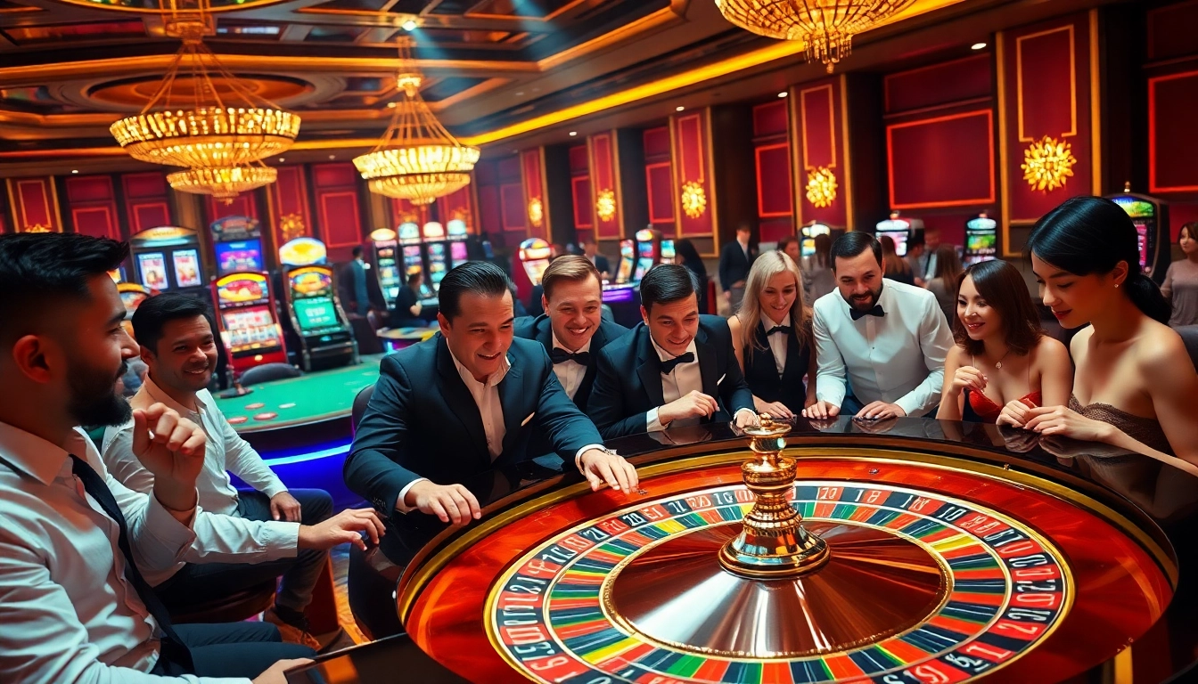 Experience the thrilling go8 casino action with roulette and vibrant players.