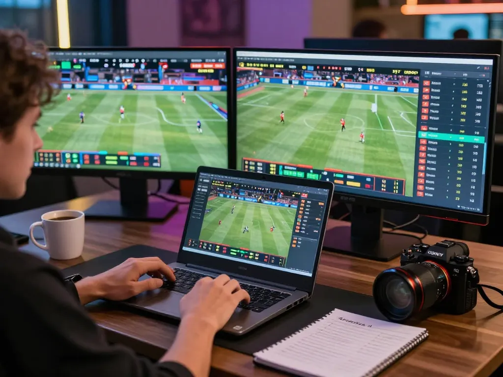 Engaging in strategic HUBET sports betting with live odds on multiple screens.