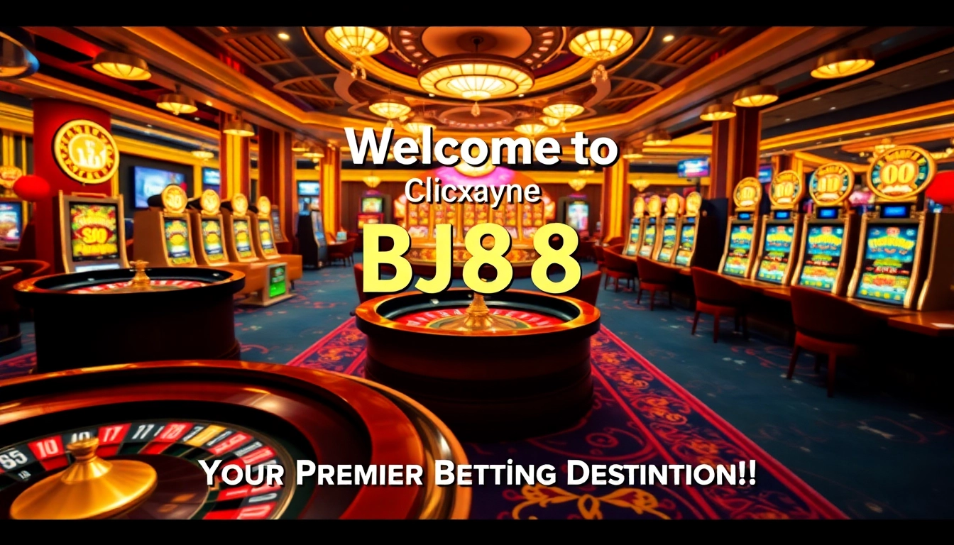 Experience the thrill of online gambling with BJ88's vibrant casino atmosphere featuring lively roulette and jackpots.