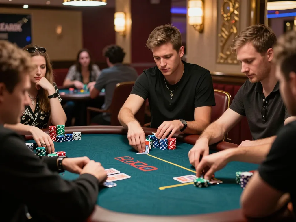 Engaged players at a live poker table showcasing the thrilling atmosphere of trang chủ GA6789.