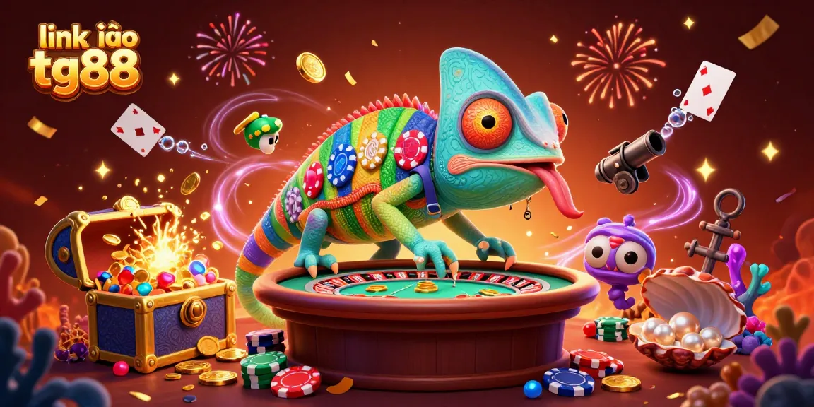 Experience thrilling gameplay with link vào tg88 as colorful casino elements illuminate the scene.