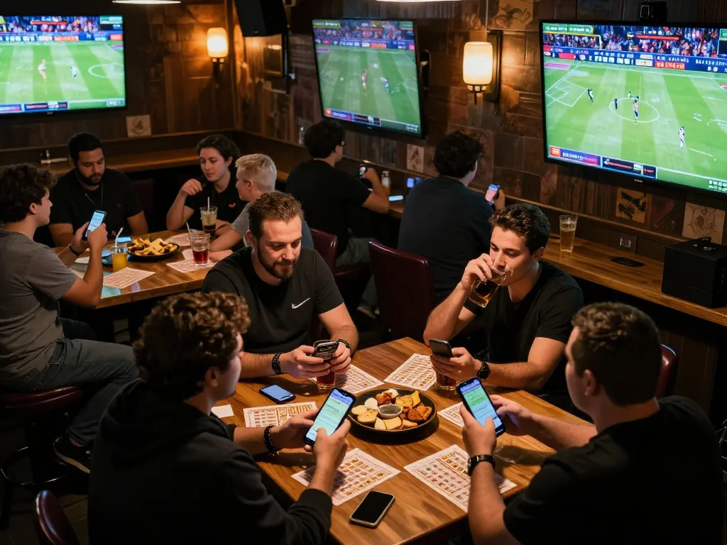 Engaging patrons using mobile betting apps at Fabet for live sports action.