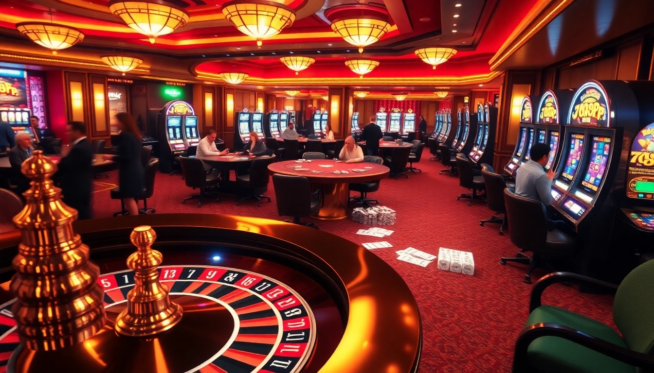 Players engaging at a luxurious casino table while enjoying the exciting atmosphere of 789p.