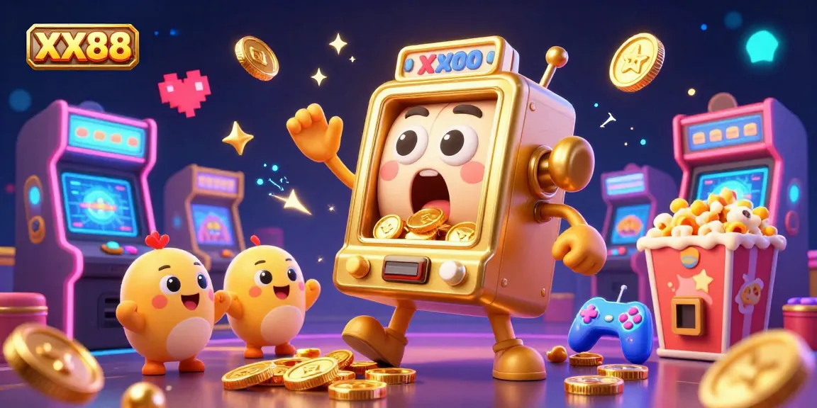 Experience exciting wins with the XX88 jackpot, featuring cheerful slot machines and vibrant game elements.