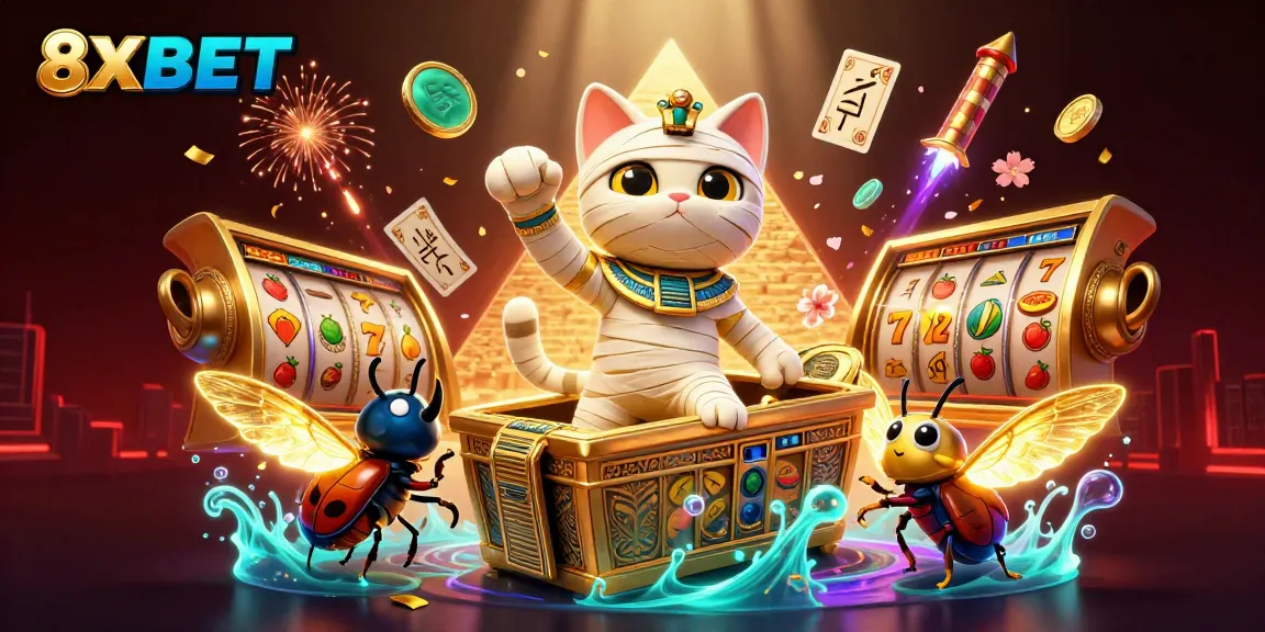 Experience exciting gameplay action at 8XBET with vibrant characters and dynamic casino elements