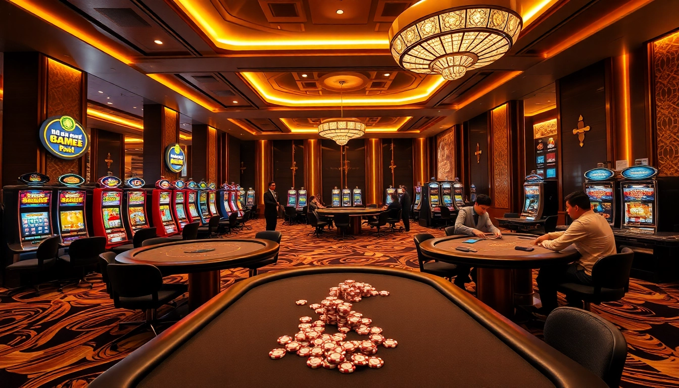 Cổng game v88 gaming experience with vibrant casino tables and engaging players.