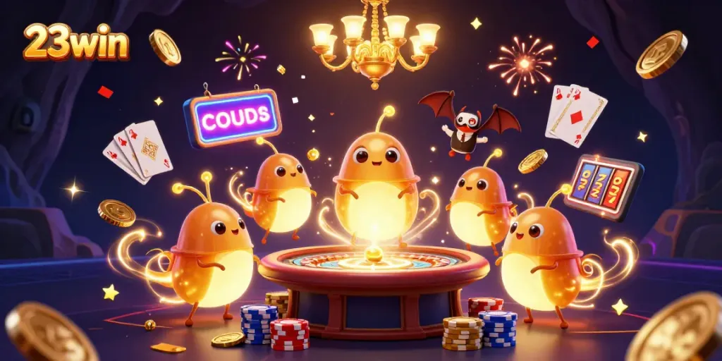 Light up your game at 23win's vibrant casino, where glowworms dance amid jackpots and excitement.