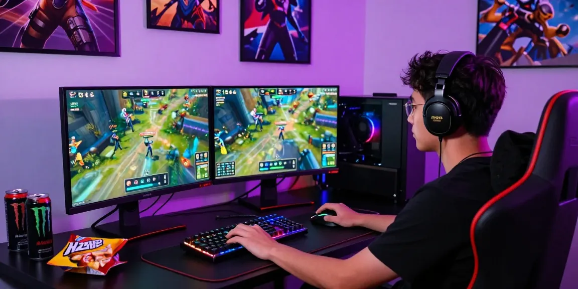Engaged gamer at a thrilling gaming setup featuring MMOO accessories.