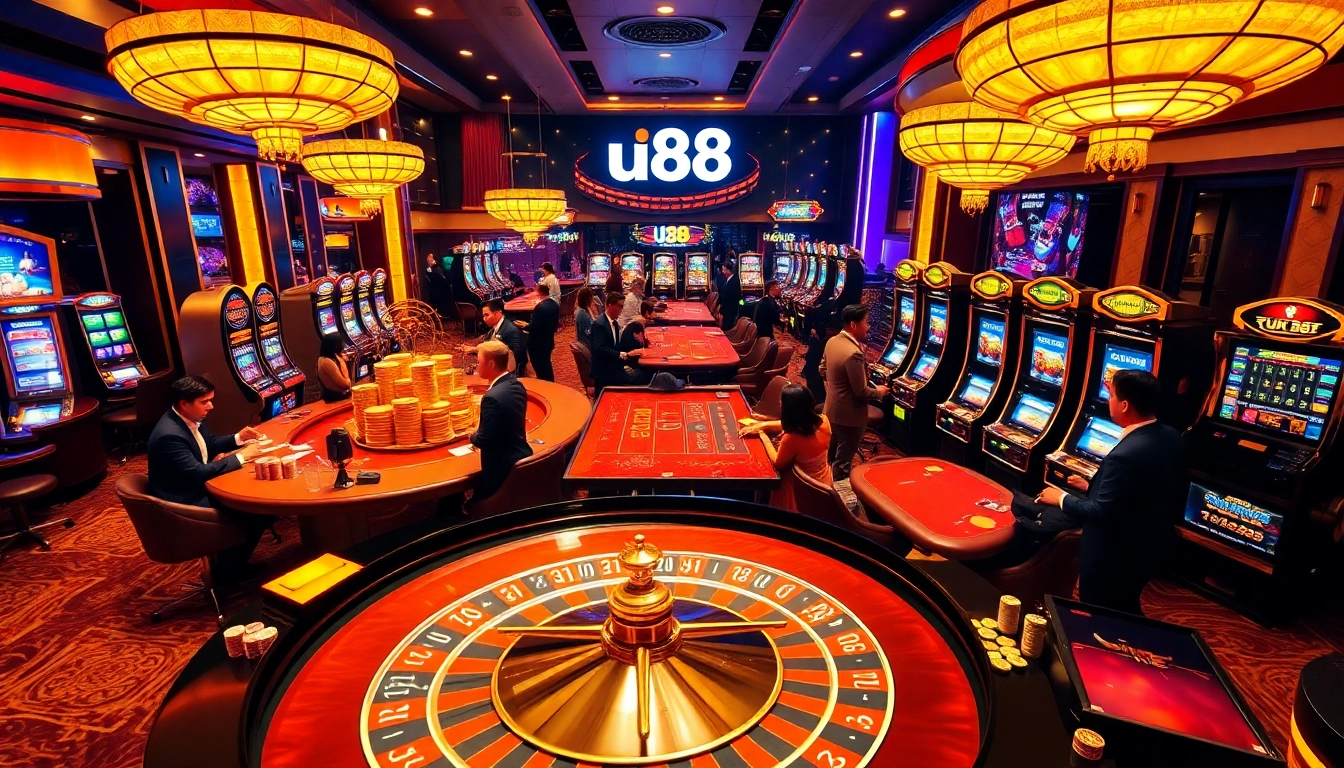 Experience the excitement at UU88 with players enjoying vibrant casino games and thrilling slots.