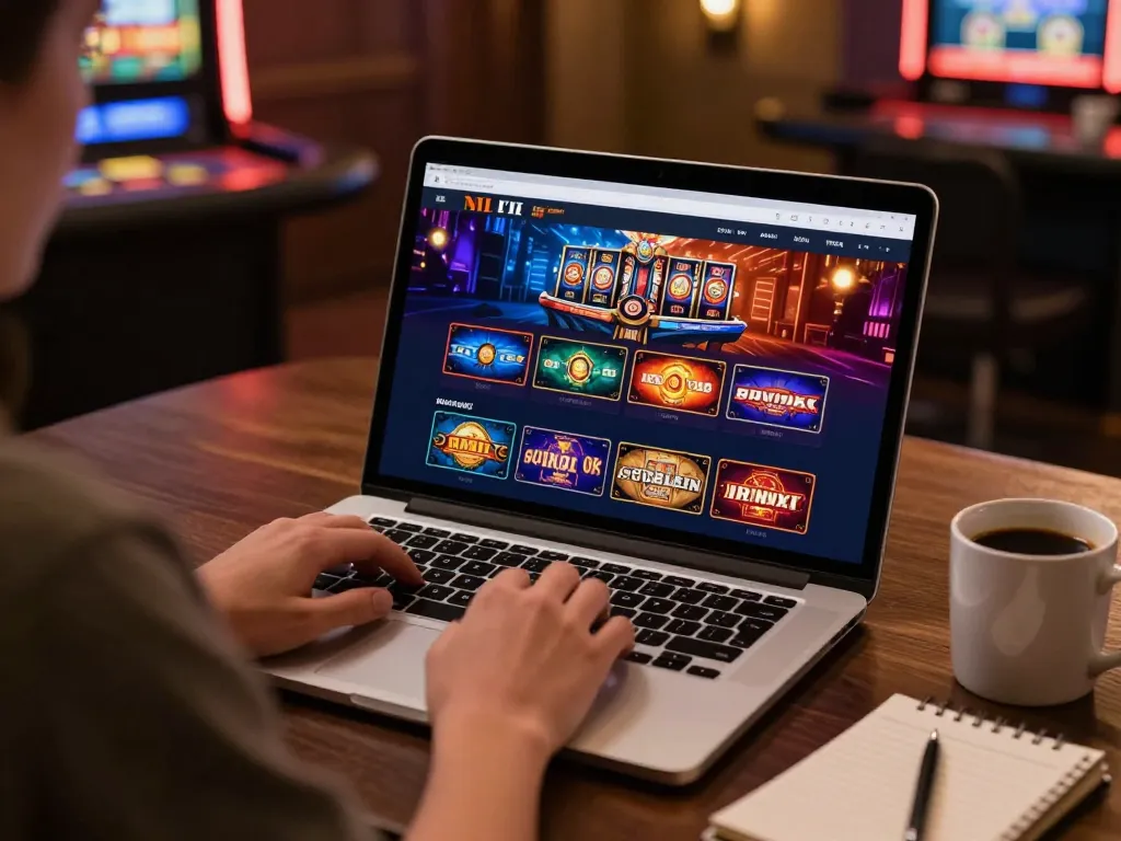 Luck8 players enjoying an engaging live dealer game experience on a sleek laptop during a cozy gaming night