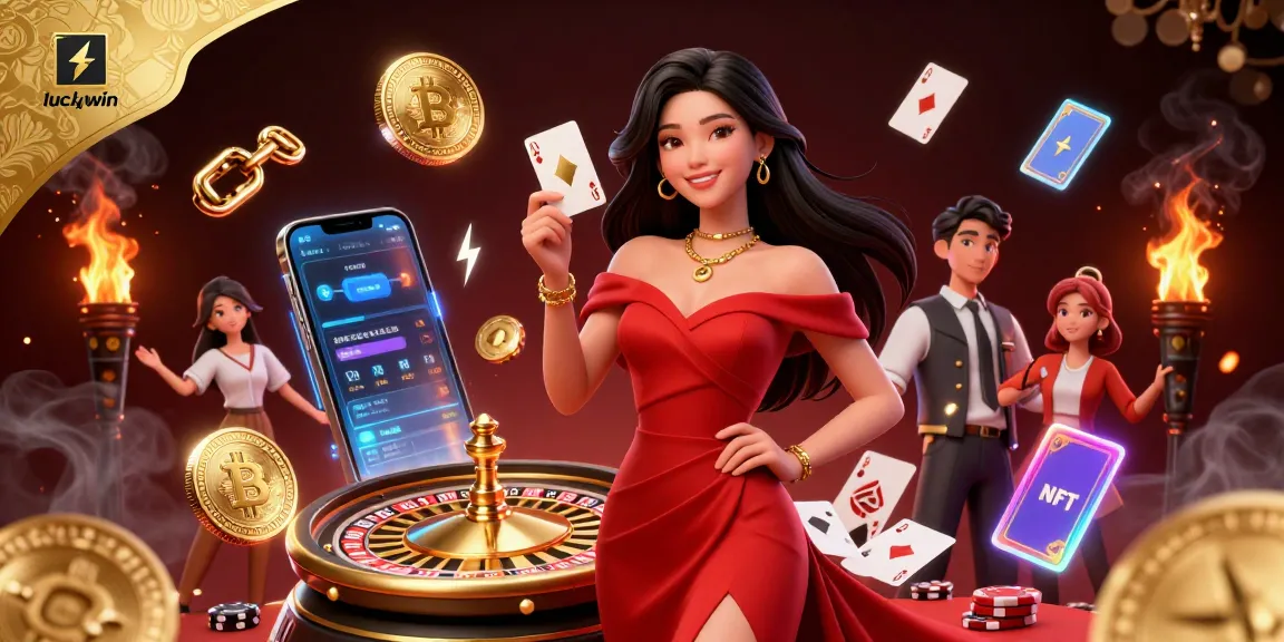 Experience the thrill of luckywin casino with vibrant characters and 3D elements showcasing winning opportunities.