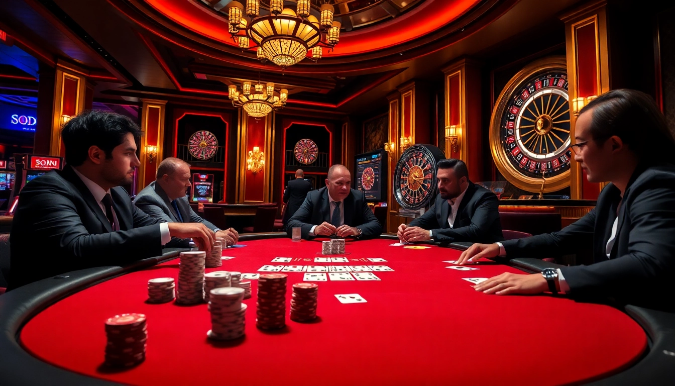 Experience high-stakes excitement at SODO CASINO with vibrant poker tables and thrilling action.