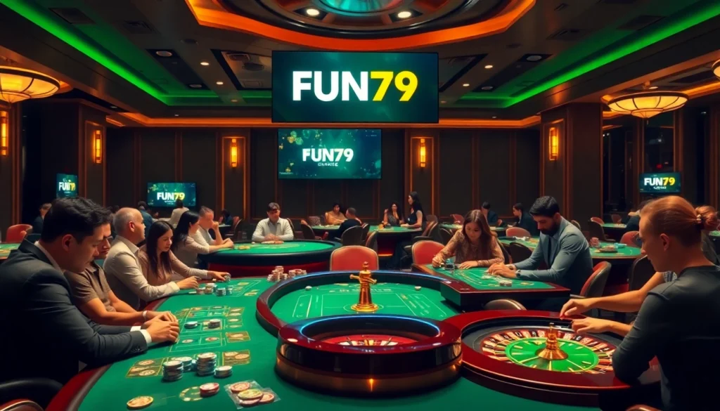 Experience exciting gameplay at FUN79 with vibrant casino elements and engaged players.