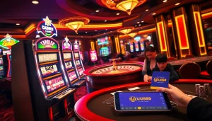 Experience the excitement of uu88 with vibrant casino elements and engaging gambling activities.