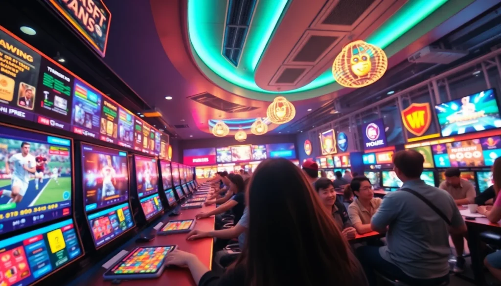 Exciting online gambling experience at bk860s.com with vibrant graphics and happy users.