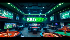 SBOBET online betting scene showcasing diverse options for sports, casino games, and poker.