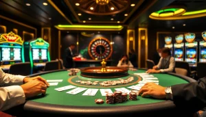 Gamble with excitement at a luxurious casino featuring 789P table games.