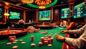 Experience thrilling gameplay at rikvip as players engage with vibrant casino tables and exciting betting options.