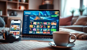 Engaging online betting platform interface showcasing s666.nyc features in a cozy environment.