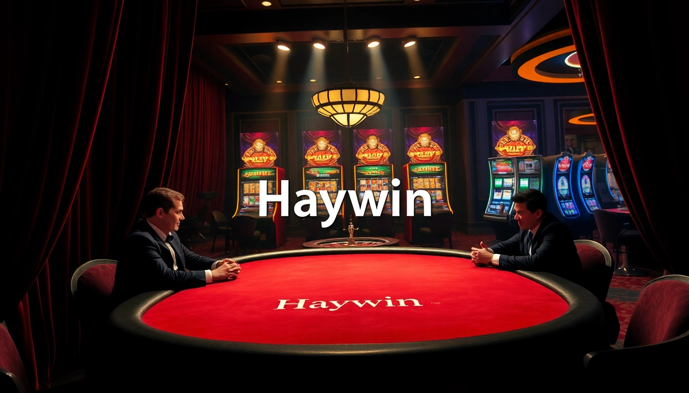 Haywin players engaging in an exciting poker game at a luxury casino table.