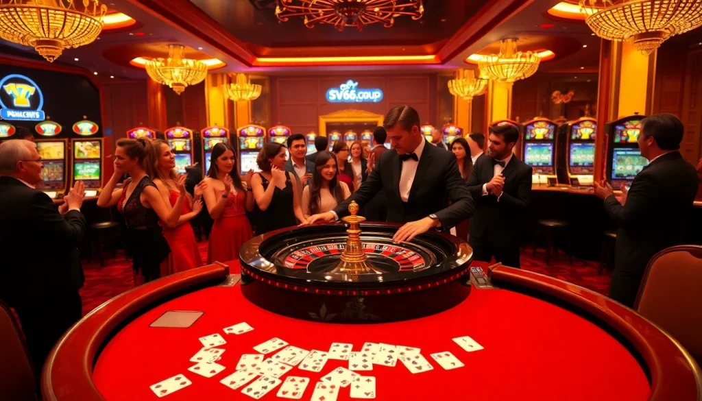 Experience the excitement of gambling at sv66.group with lively casino games and vibrant tables.