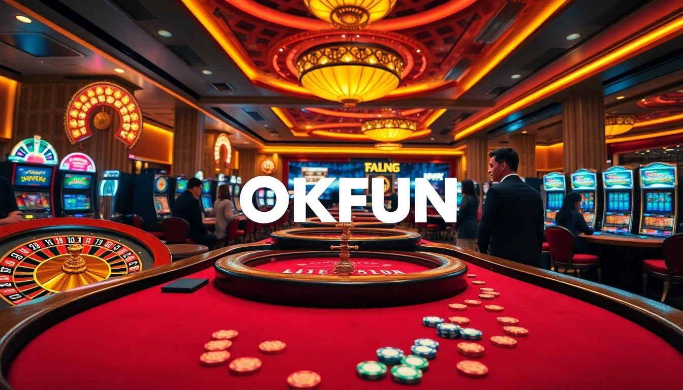 Engage in thrilling gaming action at OKFUN casino with vibrant tables and exciting gameplay.