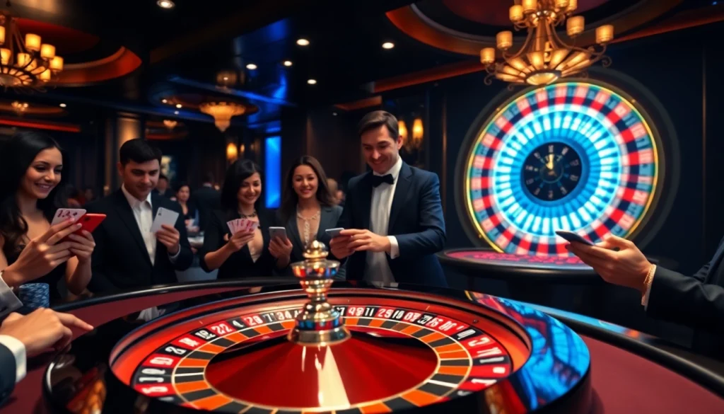 Engaging players enjoy casino excitement on https://luck8.media/ with roulette and poker chips.