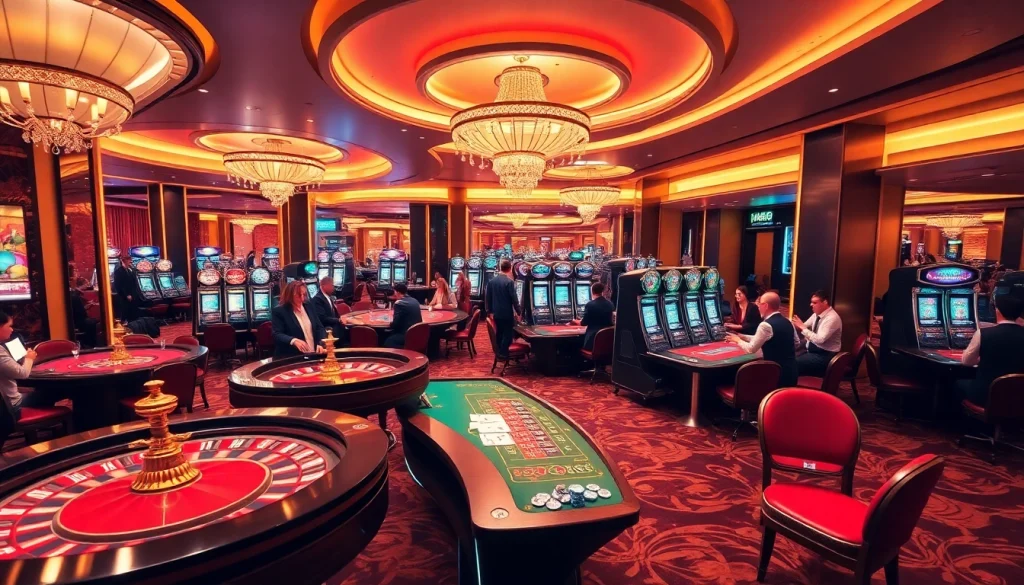 Engage in thrilling gameplay at https://sunwin5.org/, featuring luxurious casino tables and vibrant gaming ambiance.