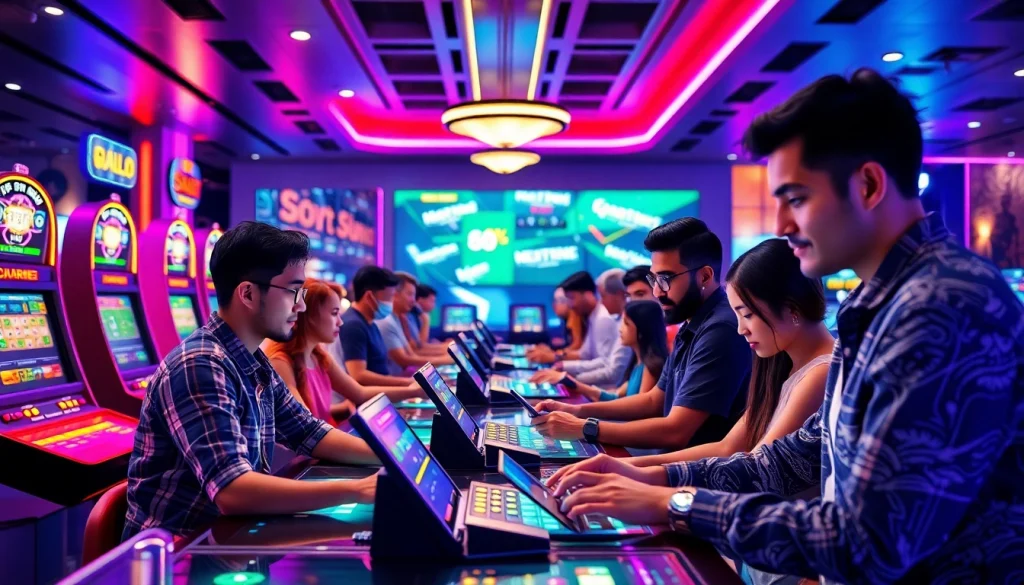 Dynamic online gaming experience at 8kbettt.co showing players immersed in betting activities.