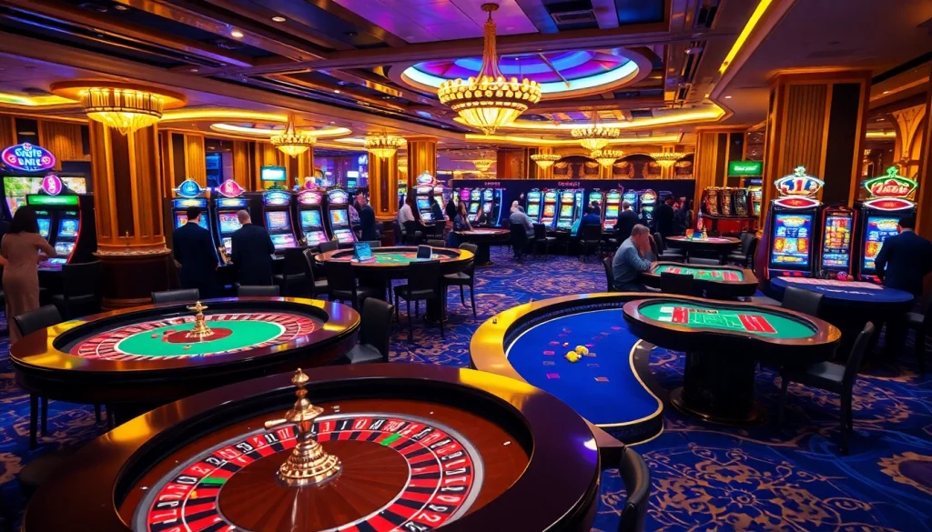 Exciting gaming experience at https://tg88.nl/ with roulette tables, vibrant chip colors, and engaged players.