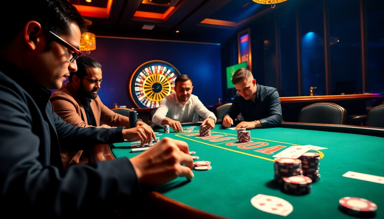 Experience the thrill of gambling with XX88 at a vibrant poker table.