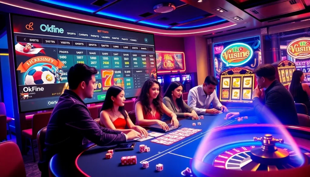 Experience the thrills of gambling with Okfun's engaging online casino platform.