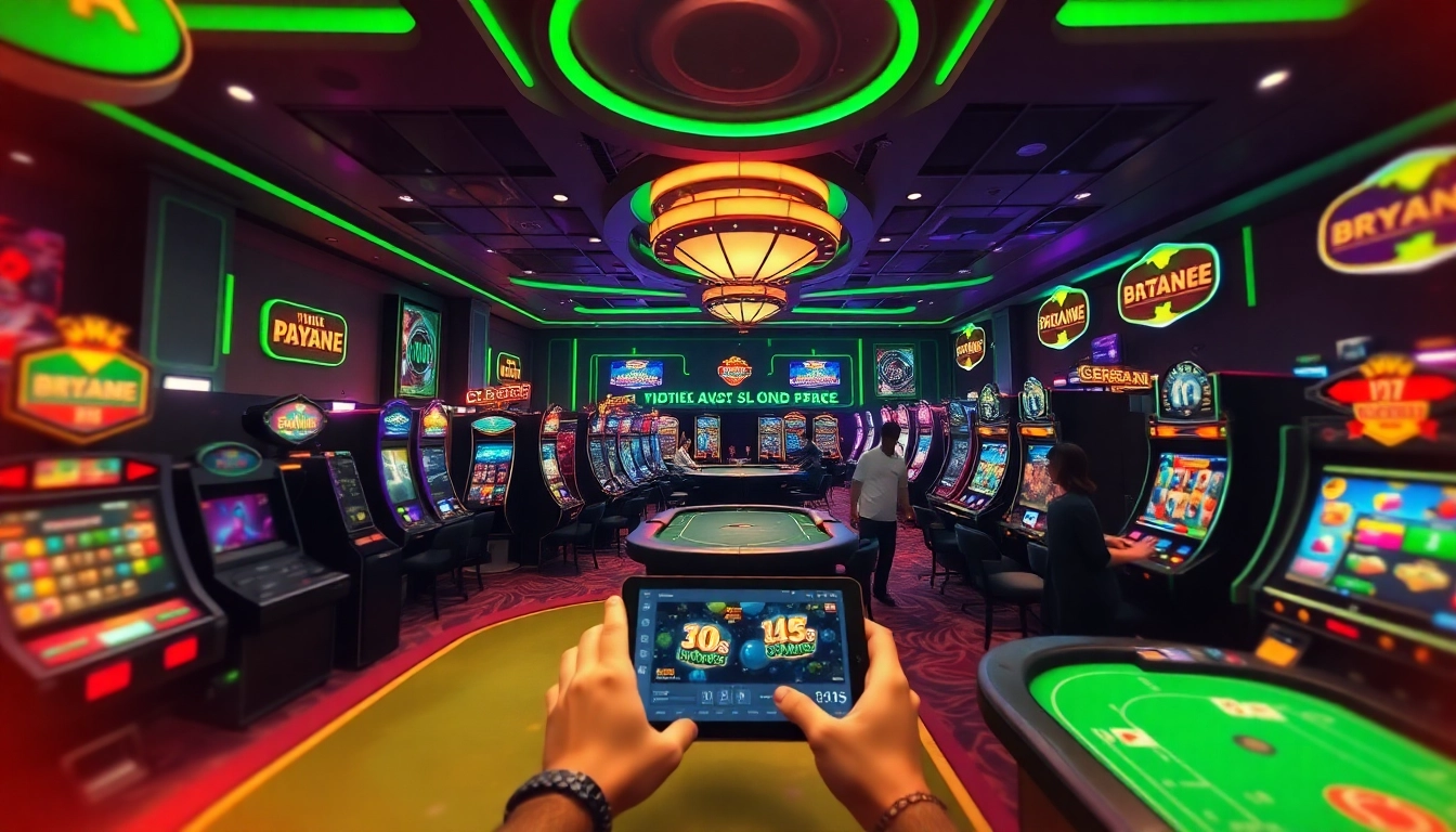 Exciting scene of online gamers enjoying the rikvip platform with vibrant games and engaging atmosphere.