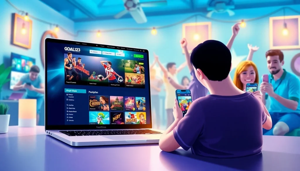 Goal123 online gaming experience showcasing interactive sports betting and casino options.