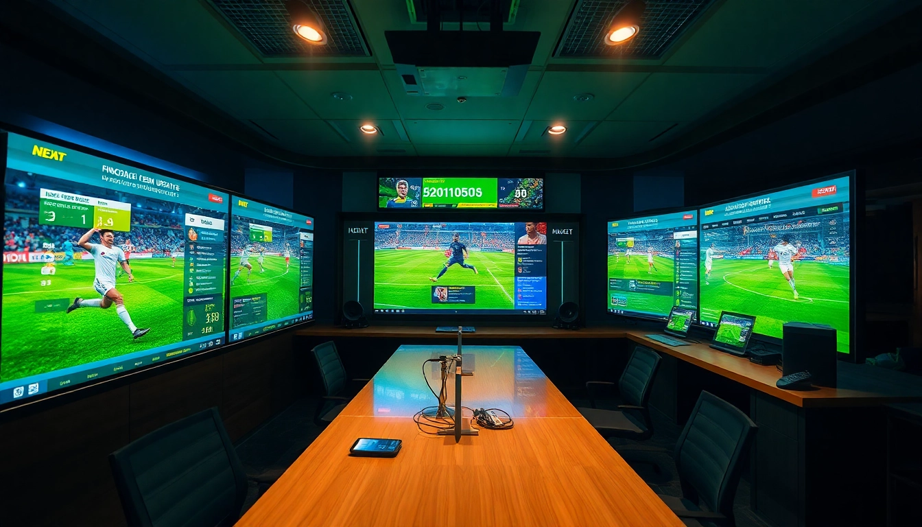 Bongdanet showcases live soccer updates in a professional sports environment.